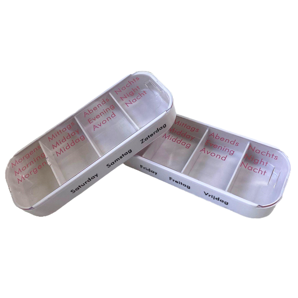7-Tage-Pillendose aus Kunststoff mit 28 Fächern für Reisemedizin