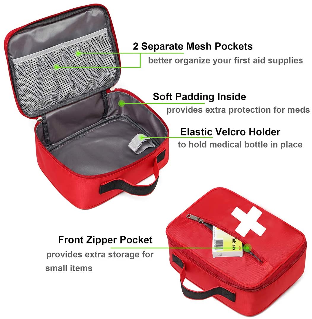 Leere Erste-Hilfe-Tasche für den Einzelhandel mit mehreren Taschen