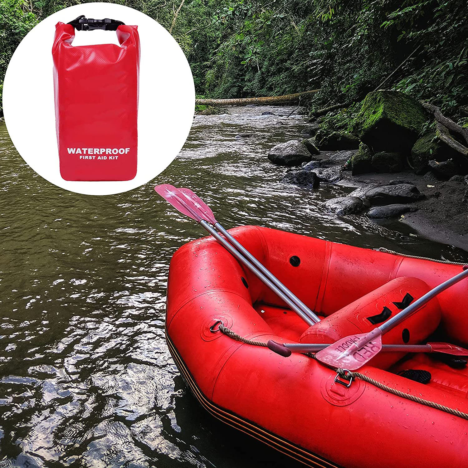 Wasserdichter Packsack für Erste-Hilfe-Ausrüstung zum Kajakfahren