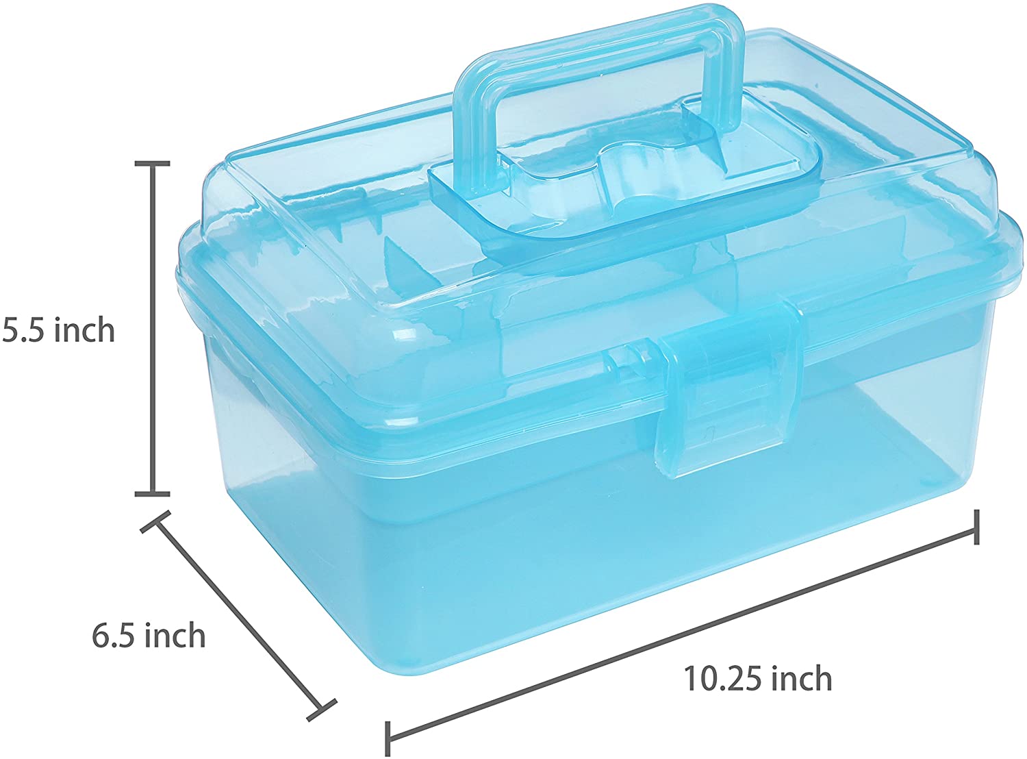 Tragbarer durchsichtiger Erste-Hilfe-Kasten aus Kunststoff mit Griff