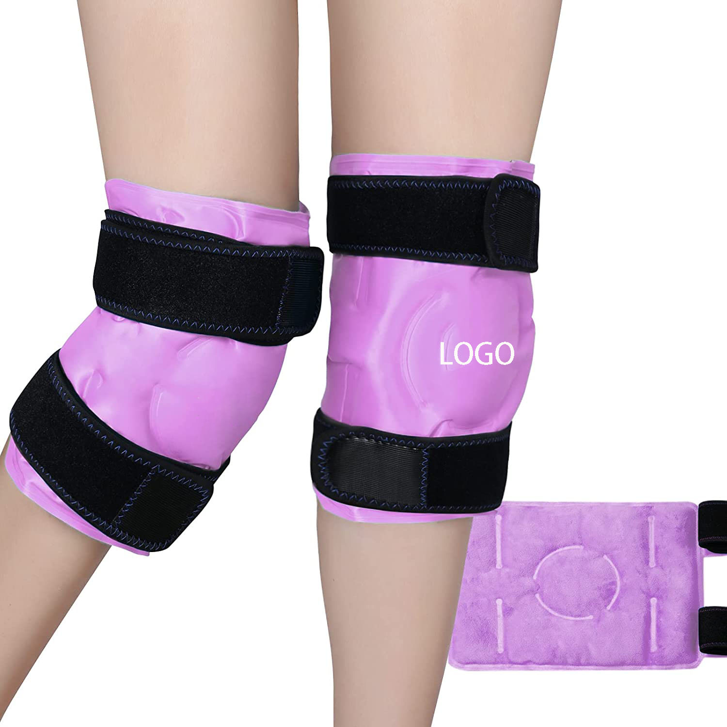 Anpassbare Gel-Sofort-Knie-Kältepackung für Schwellungen