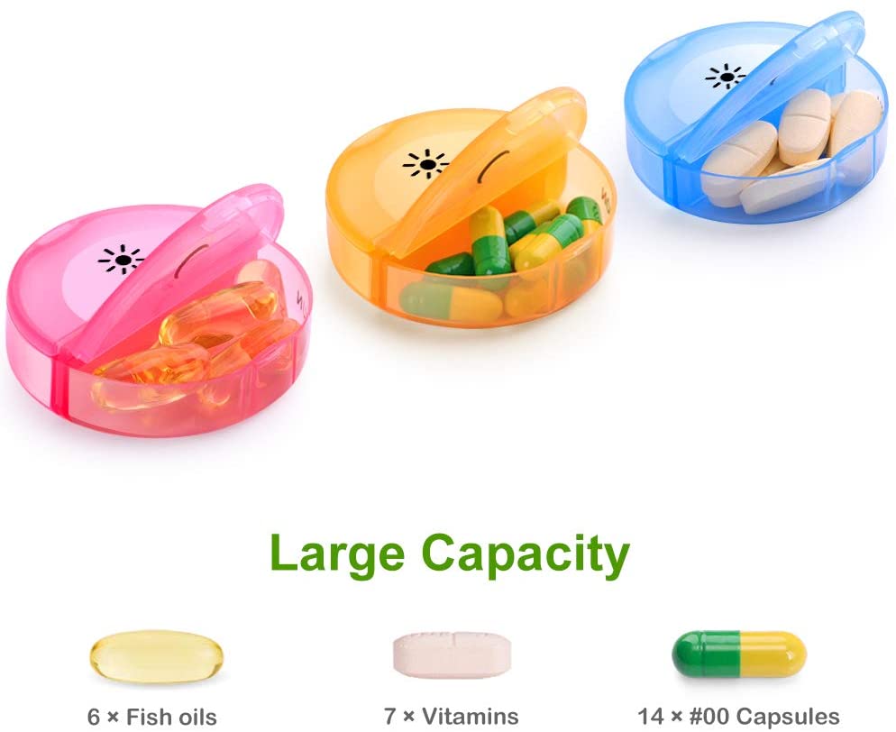 Tragbarer schwarzer täglicher Kunststoff-Pillen-Organizer für Vitamin
